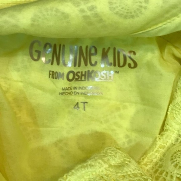 Yellow Eyelet Lace Sun Dress Genuine Kids - Picture 6 of 8
